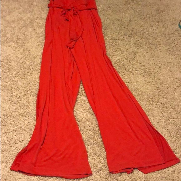 ❤️Express Open Leg Red Jumpsuit ❤️ - Picture 2 of 8